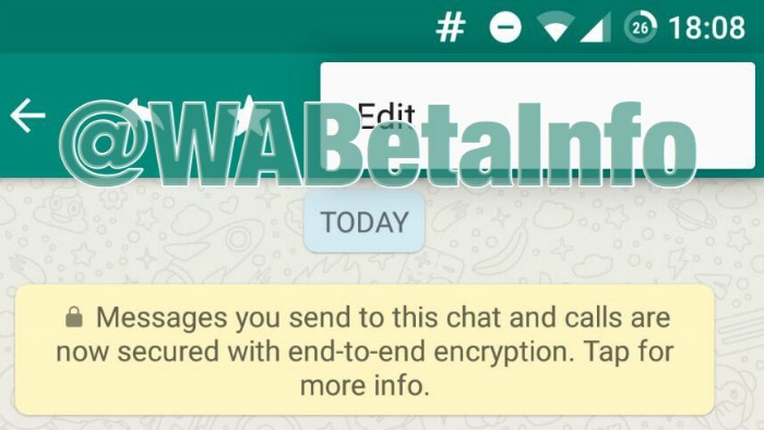 WhatsApp Beta for Android shows options to recall and edit messages