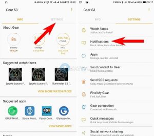 whatsapp notification on gear s3