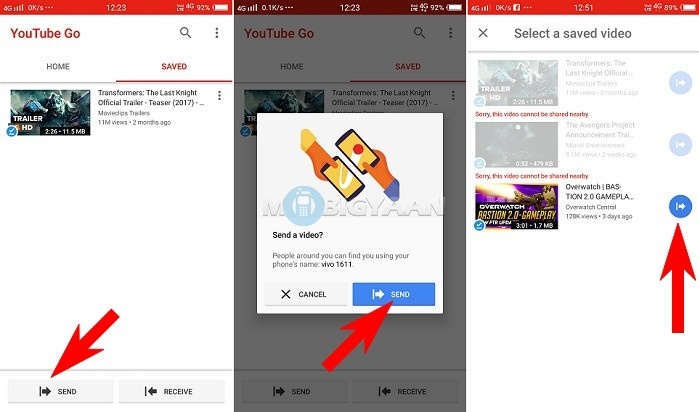 how to share YouTube Videos offline