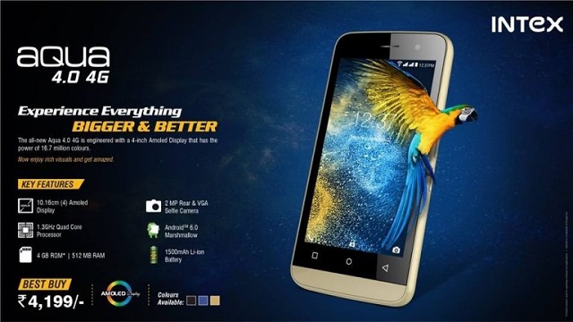 Intex Aqua 4.0 4G official