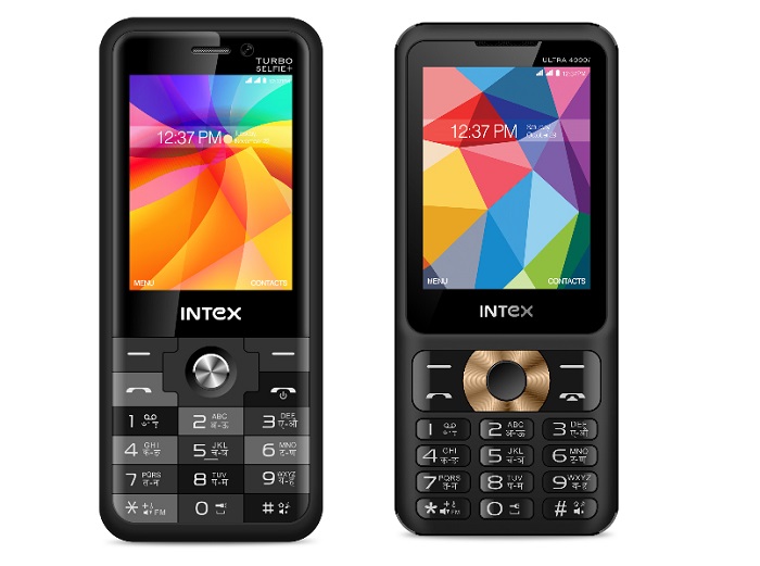 Intex Turbo Selfie Intex Ultra 4000i feature phones official