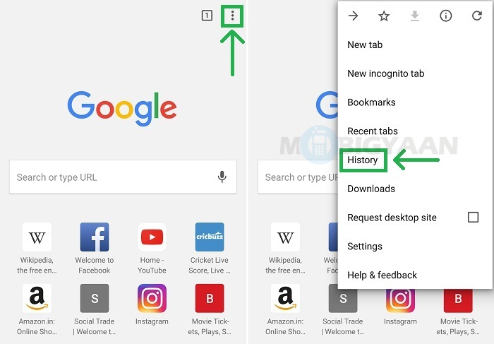 How to delete browsing history in Google Chrome [Android ...