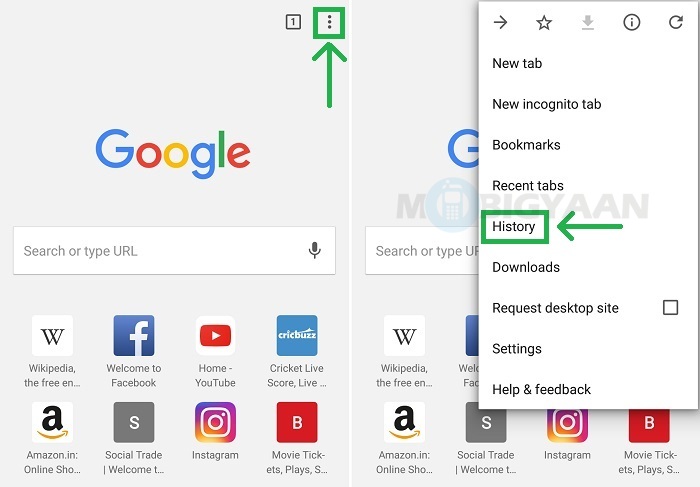 clear drop down list google chrome for android