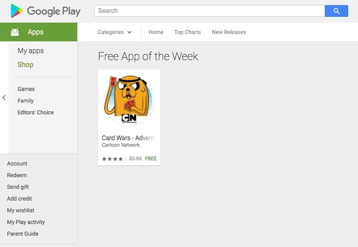 Google play store free app week