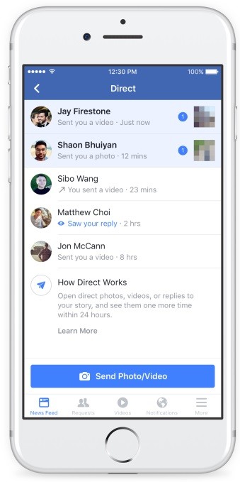 Facebook copies Snapchat again, brings Stories to its main app along with some camera effects 2 facebook-stories-2-direct