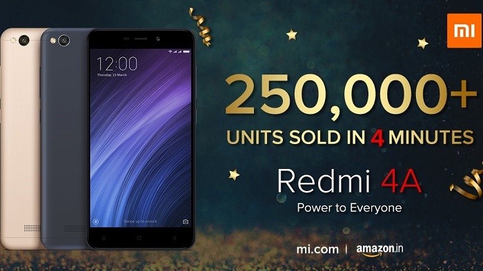 Xiaomi sold over 250,000 units of Redmi 4A within 4 minutes in today's sale in India 13 xiaomi-redmi-4a-250k-units-sold-first-flash-sale