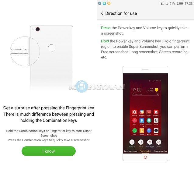 How to take a screenshot on Nubia Z11 Mini S Guide 1