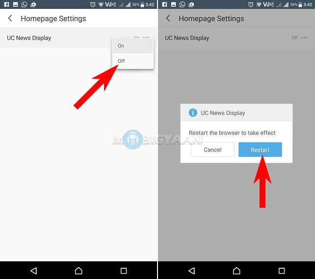 How to turn off UC News notifications in UC Browser Guide 5