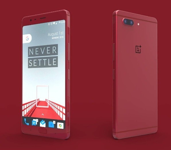 OnePlus 5 concept render Red 1