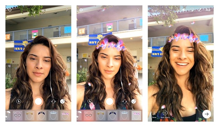 instagram face filters feature