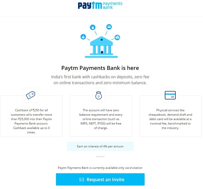 paytm payments bank