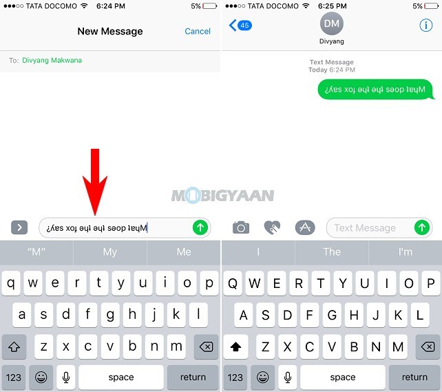 How to type upside down text messages iPhone Guide 2