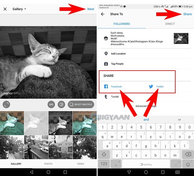 How to automatically share Instagram post directly to your Facebook and Twitter account 2