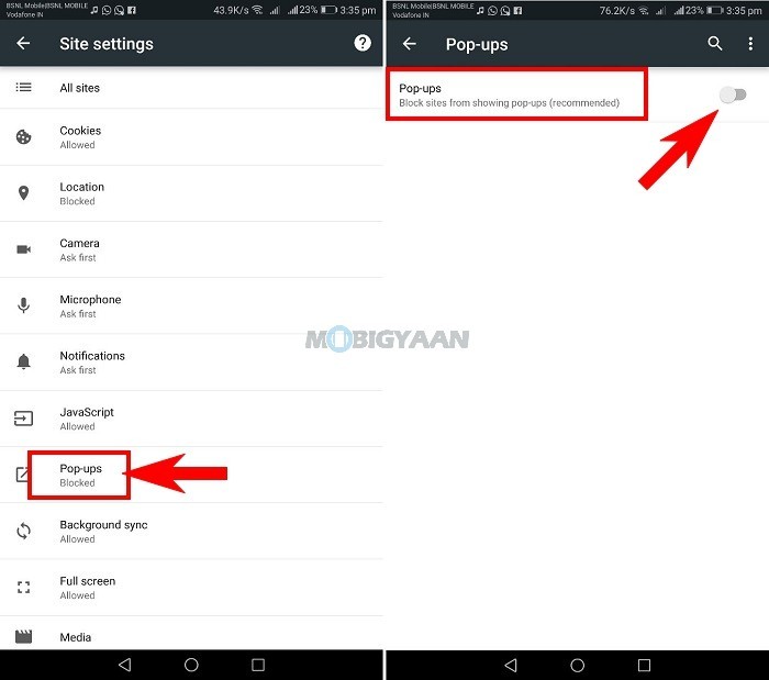 How to block pop ups in Google Chrome on Android Guide 1