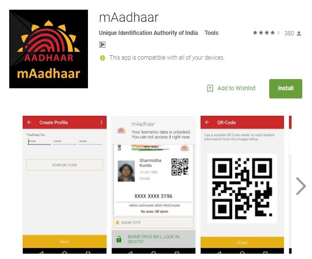 mAadhar app