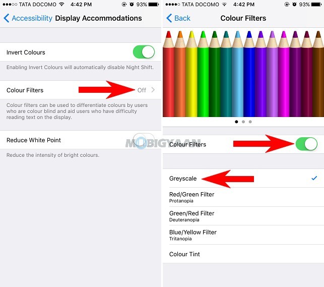 How to use Color Filters and Display Accommodation on iPhones Guide 1