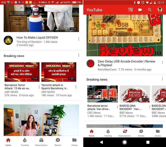 YouTube adds "Breaking News" section across all platforms 1 youtube-breaking-news-section-android-1