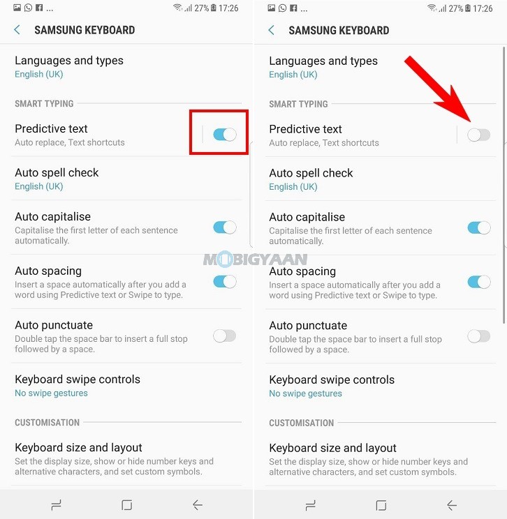 How to disable autocorrect or predictive text on Samsung Keyboard Android Guide 4