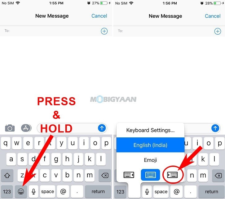 How to enable one handed keyboard on iOS 11 Guide 2