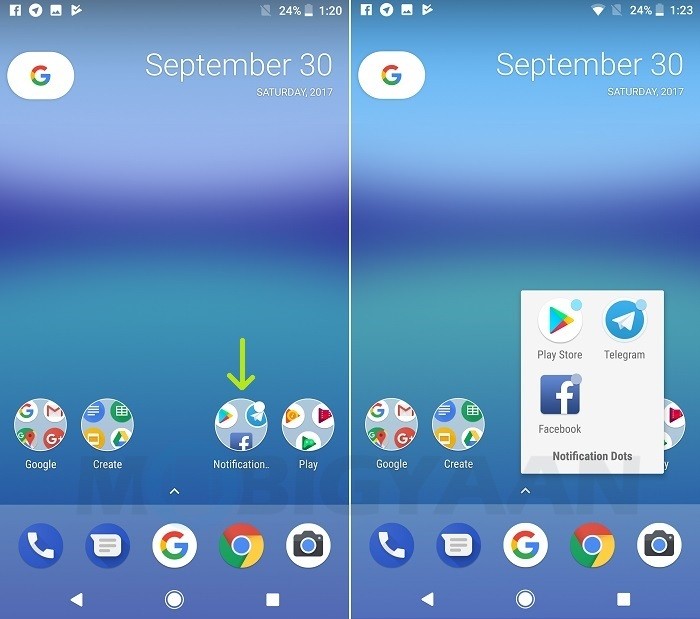 enable notification dots android oreo guide 5