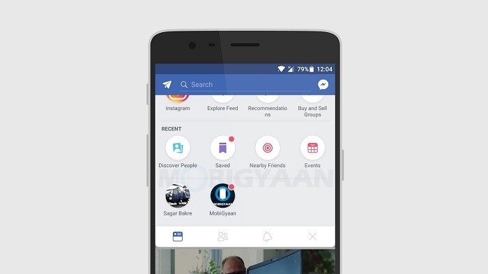 Facebook testing new pull-down menu with in-app notification dots on its Android app