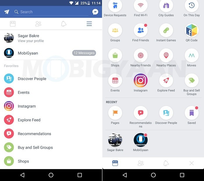 Facebook testing new pull-down menu with in-app notification dots on its Android app 2 facebook-testing-ui-pull-down-menu-android-3
