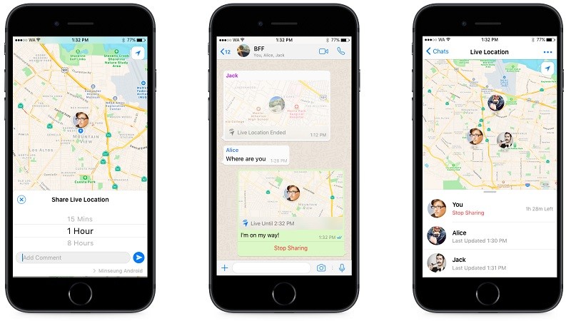 WhatsApp testing voice and video group calls, expected to roll out next year 1 WhatsApp Live Location
