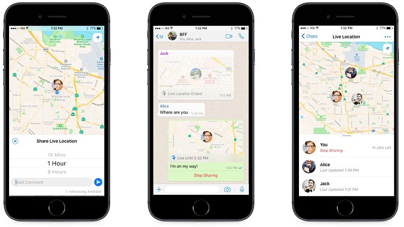 WhatsApp Live Location