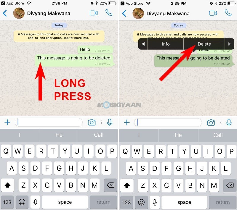 How to delete sent messages on WhatsApp iPhone Guide 3