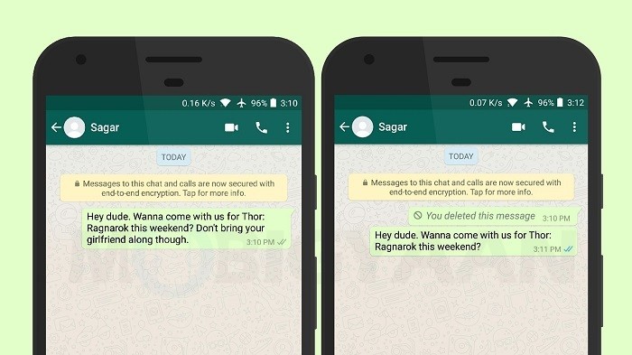 if you delete whatsapp message for everyone