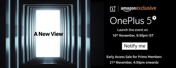 oneplus-5t-november-21-sale-india-amazon-prime-exclusive