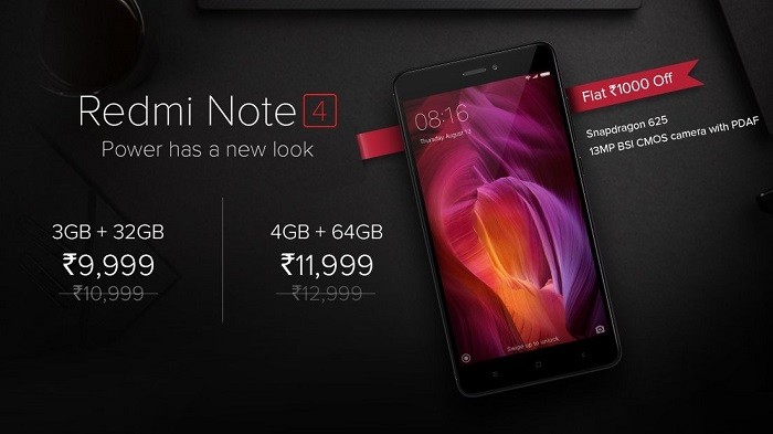 redmi note 4 64 price in india
