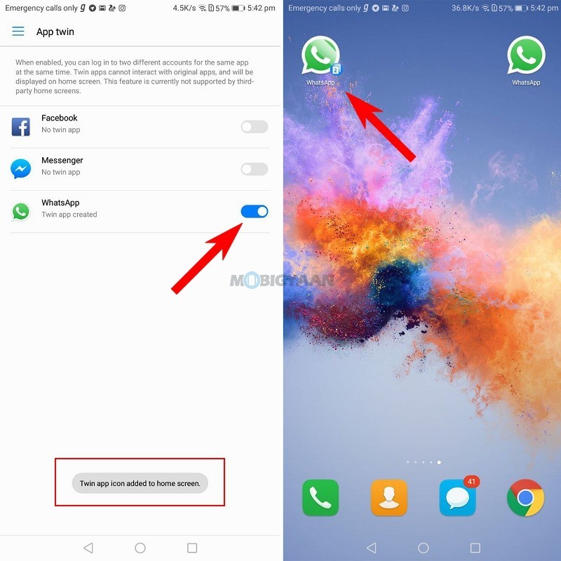 How to run two WhatsApp and Facebook accounts on Honor 7X EMUI Guide 1