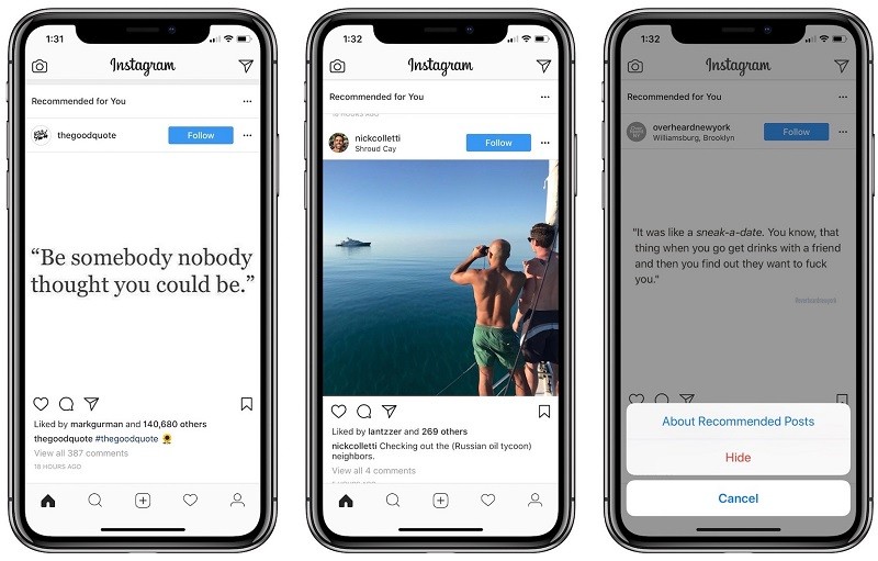 You will now see “Recommended” posts in your main Instagram feed 1 instagram-recommended-for-you-1