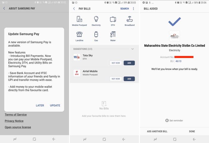 Samsung introduces 'Bill Payments' on Samsung Pay in India 2 samsung-pay-bill-payments-india-2