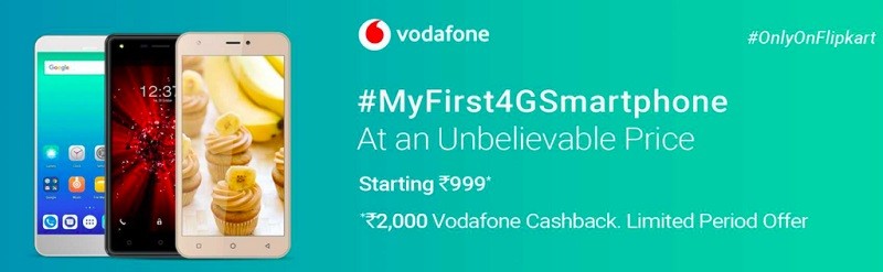 Vodafone partners with Flipkart to offer 4G smartphones at an effective price of 999