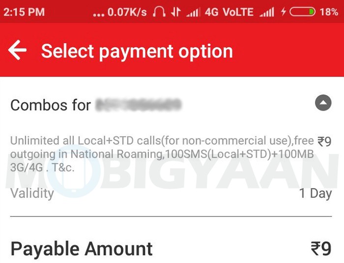 airtel 9 prepaid pack