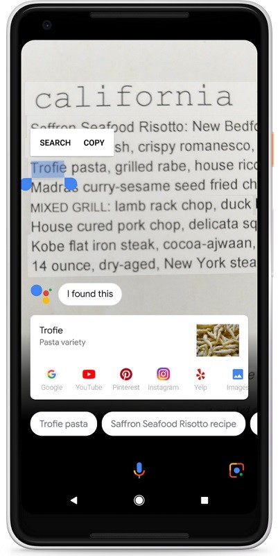 Google ARCore 1.0 announced with update to Google Lens 2 google lens assistant