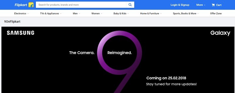 samsung galaxy s9 launch tease flipkart mwc 2018