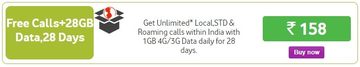 vodafone 158 prepaid plan