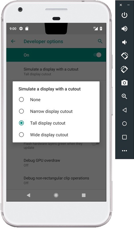 Google releases Android P Developer Preview with notch support, improved messaging notifications and more 2 android p developer preview cutout support