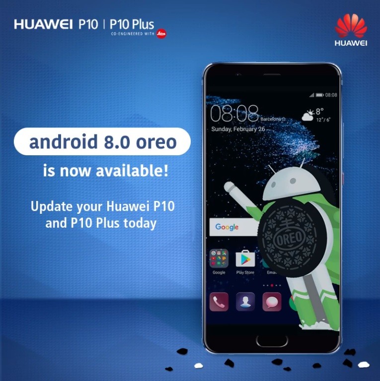 huawei p10 p10 plus android oreo update 1