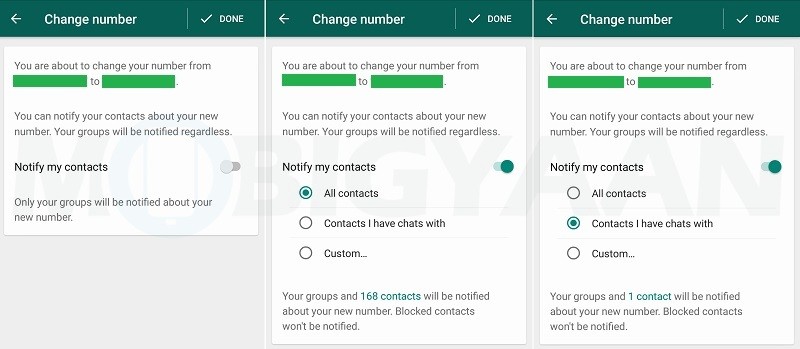 whatsapp change number notification beta update 1