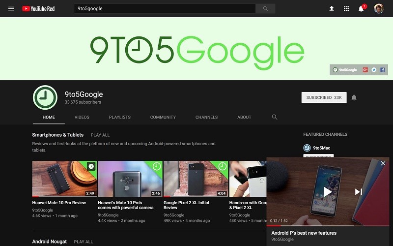 youtube picture in picture mode test desktop 1