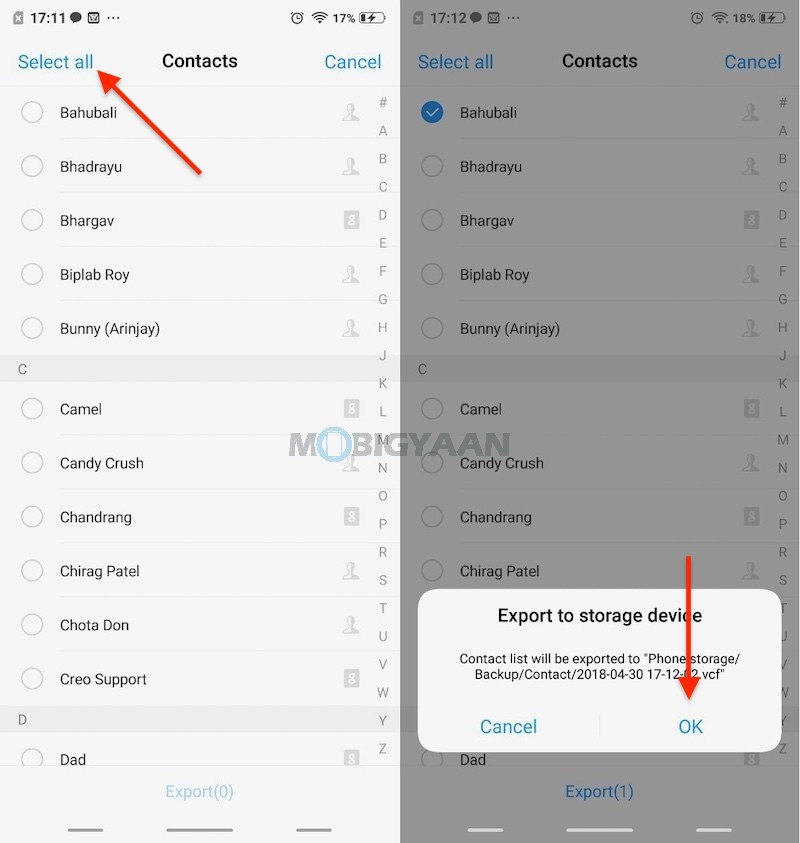 How to import and export Contacts on Vivo V9 Guide 1 1
