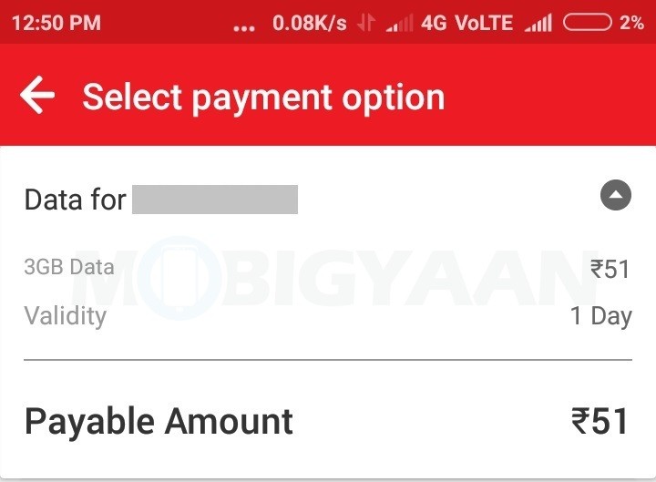 airtel 51 prepaid data pack