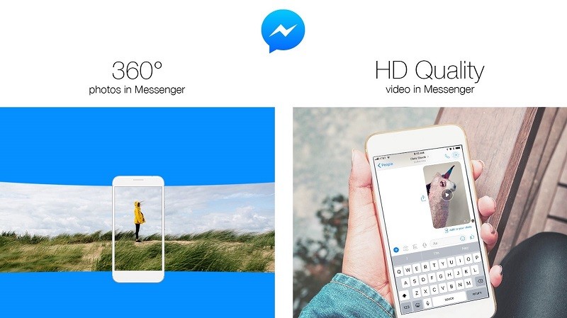 facebook messenger 360 degree photos hd videos