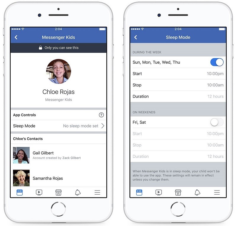facebook messenger kids sleep mode 1