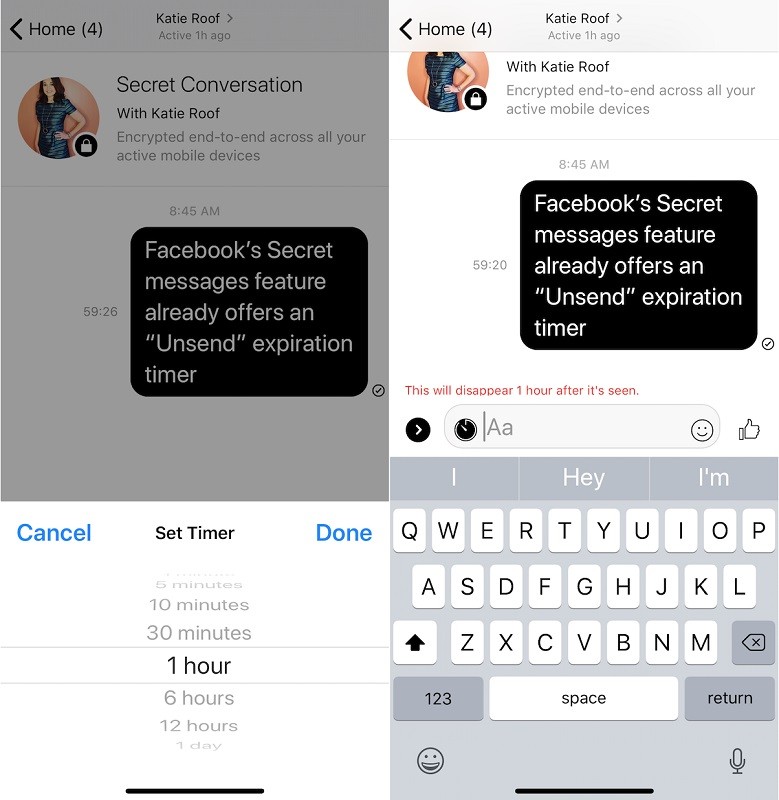 facebook messenger secret conversation ios