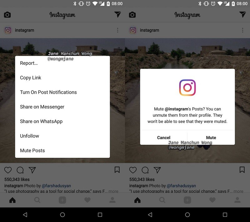 instagram testing new features mute posts
